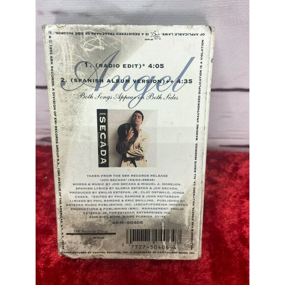 Jon Secada - Angel Cassette Single With Spanish Version Capital Records 1992 - Picture 2 of 4